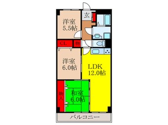 間取図 ハイマート豊中（512）