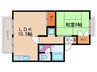 セジュ－ルエルＢ棟 1LDKの間取り