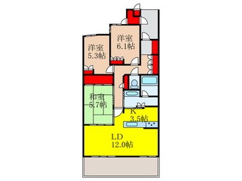 間取図 茨木市駅前アーバンライフ(1003)