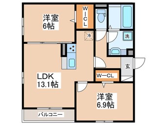 間取図 トリシア　クレ－ル