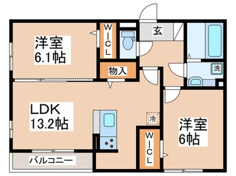 間取図 トリシア　クレ－ル