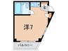 ヴィラ・ブルー 1Rの間取り