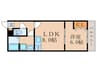 maison de glycine 1LDKの間取り