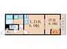 maison de glycine 1LDKの間取り