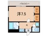 藤の棚ハイツ 1Kの間取り