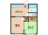 めぐみハイツ南棟 2DKの間取り