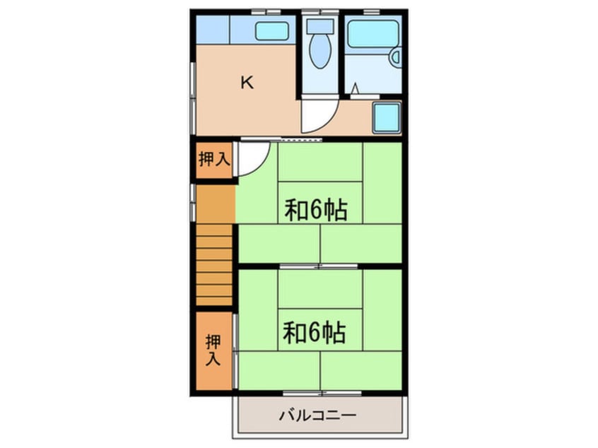 間取図 ホワイトハイツ長楽