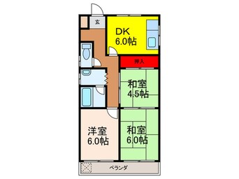 間取図 シティ－ハイツ八尾本町