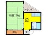 ハイツ今井 1DKの間取り