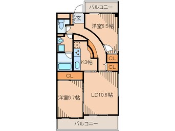 間取図 ラディエ南武庫之荘Ⅲ
