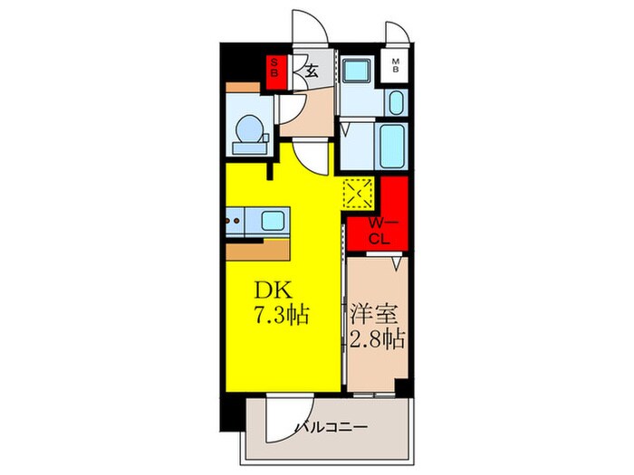 間取り図 ｴｽﾃﾑｺｰﾄ新大阪ⅩⅥﾊﾟﾙｽ(804)