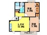角谷ハイツＣ棟 2LDKの間取り