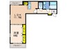 パレス藤阪東 1LDKの間取り