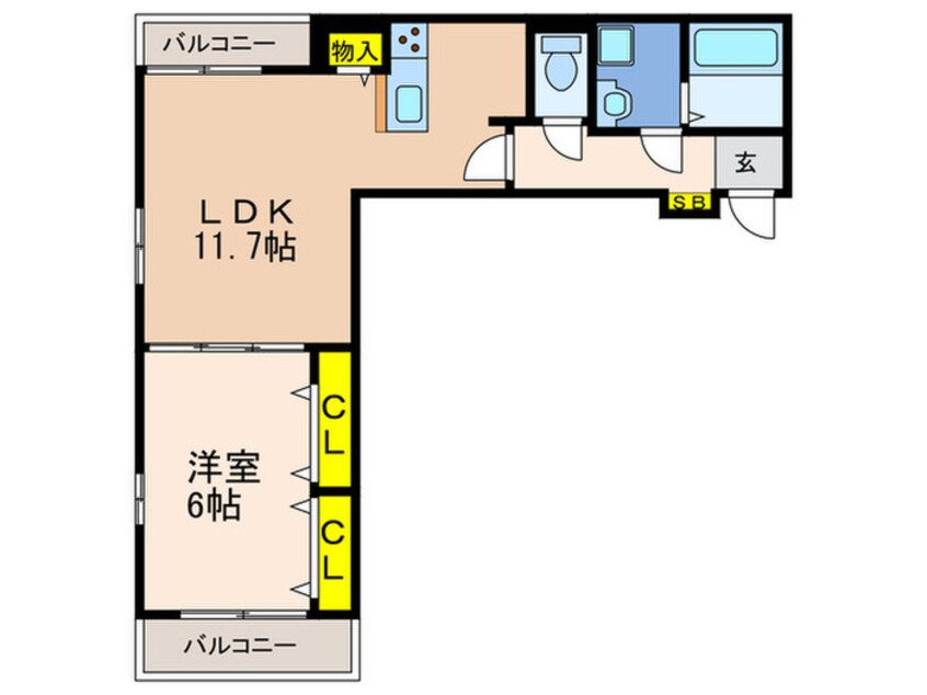 間取図 パレス藤阪東