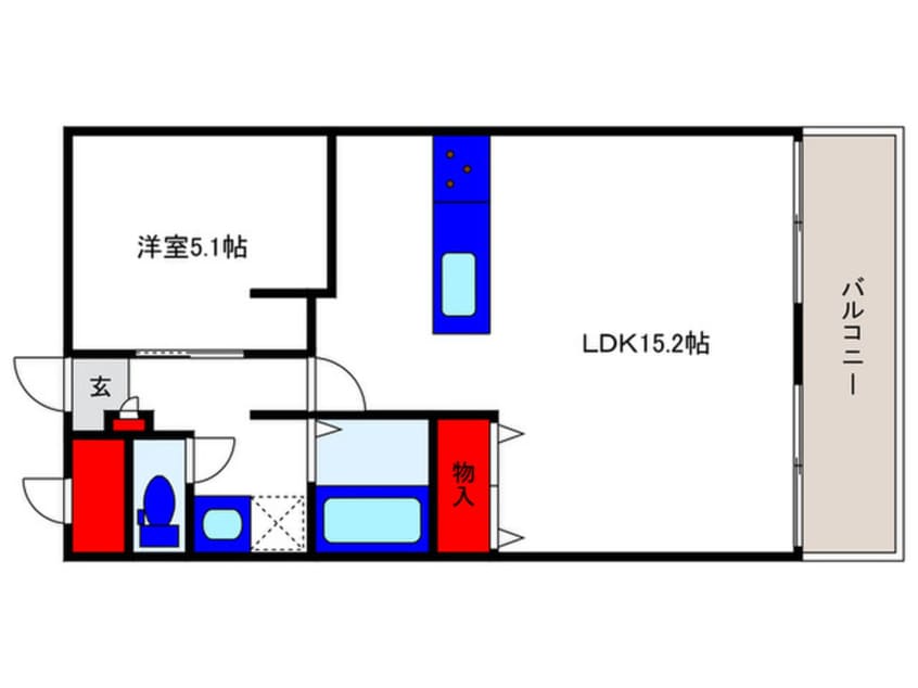 間取図 ﾗｲｵﾝｽﾞﾏﾝｼｮﾝ豊中蛍池（６０５）