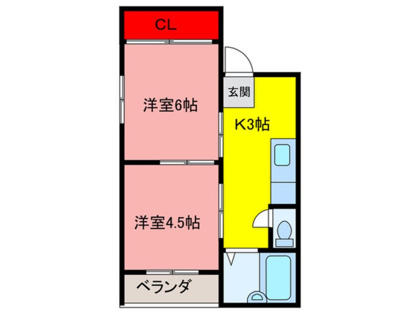 間取図 コーポＫ