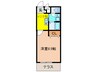 フロランス東助松 1Kの間取り