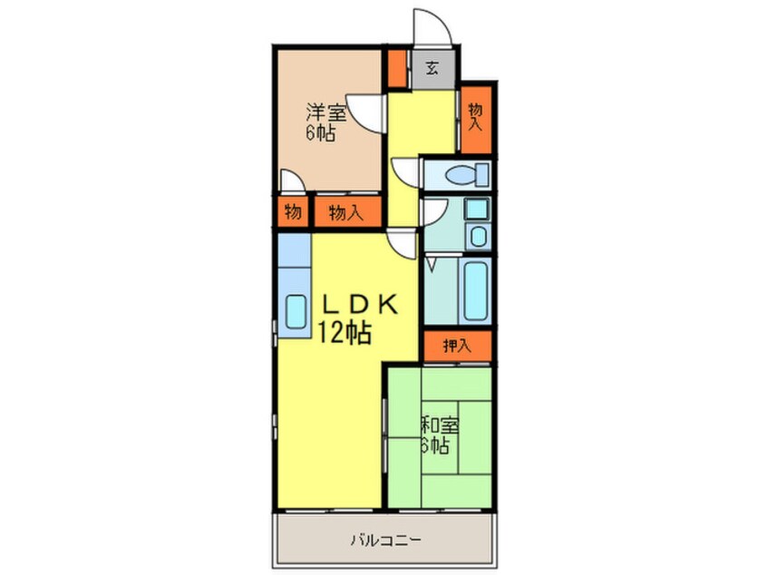 間取図 バン・ヴェール芦屋