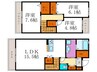 ラシーネ洛楽A 3LDKの間取り