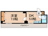 サニーパレス神陵台 1DKの間取り