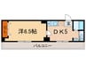 サニーパレス神陵台 1DKの間取り