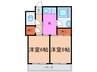 脇浜マンション 2Kの間取り