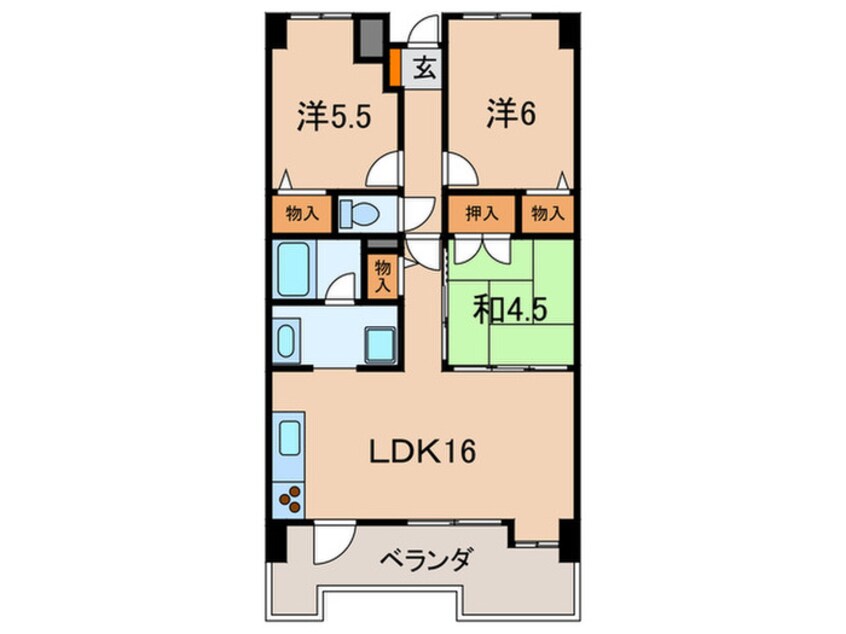 間取図 メゾンドカスカード六甲