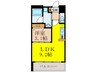 アーバンフラッツ西中島 1LDKの間取り