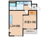 クレール西多聞通 1LDKの間取り