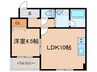 クレール西多聞通 1LDKの間取り