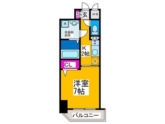 間取図 ﾜｰﾙﾄﾞｱｲ天王寺ﾐﾗｰｼﾞｭ(1101)