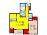 コスタペルラ 1LDKの間取り