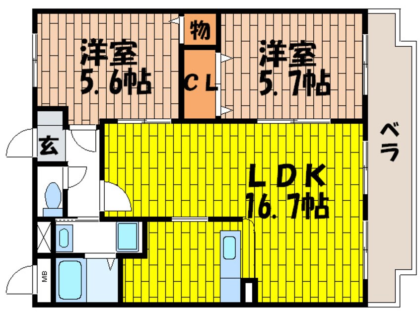 間取図 エレガントコンドミニアム叶