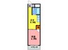 空港ゴ－ルデンハウス 1Rの間取り
