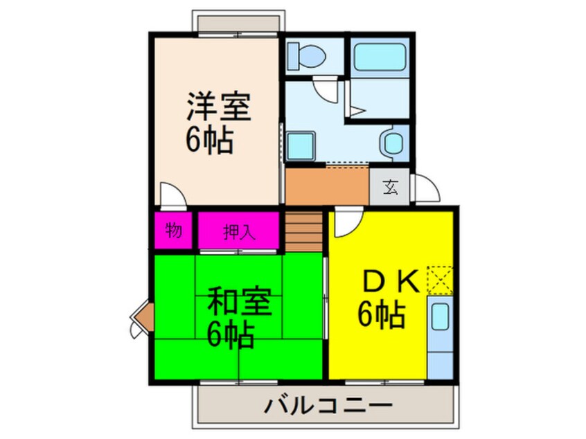 間取図 シャトルガ－デン殿町Ａ