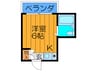 エムロード大門 1Rの間取り