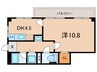 ラムール鈴蘭台南 1DKの間取り