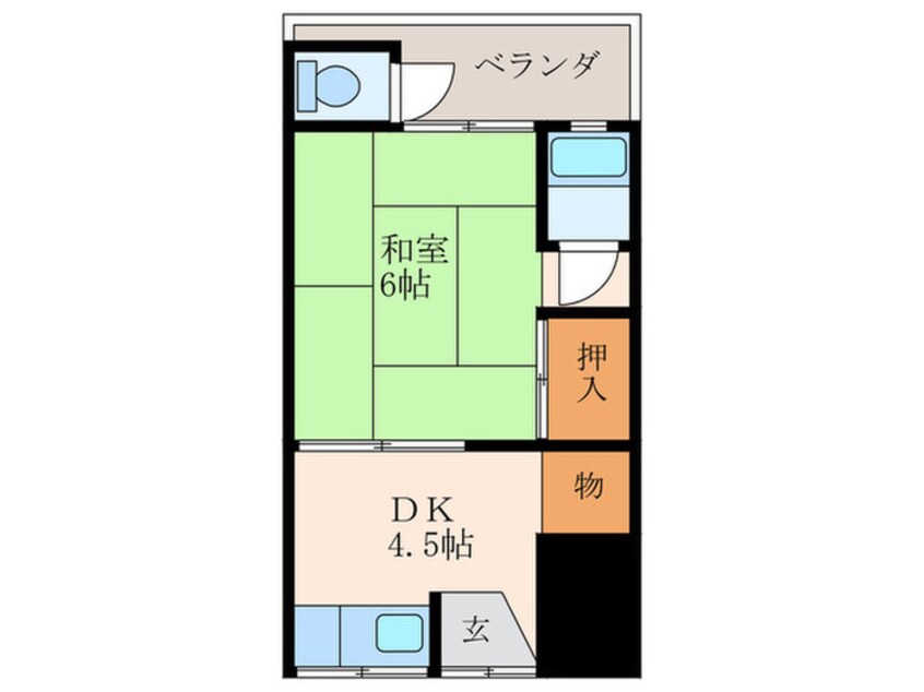 間取図 西難波文化　北棟