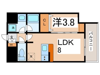 間取図 ｺﾝﾌｫﾘｱ・ﾘｳﾞ桜川ｿﾙﾃﾗｽ
