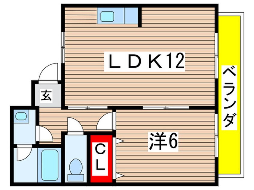 間取図 ミスタ－Ｋ北武庫之荘１１３