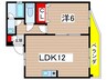 ミスタ－Ｋ北武庫之荘１１３ 1LDKの間取り