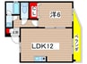 ミスタ－Ｋ北武庫之荘１１３ 1LDKの間取り