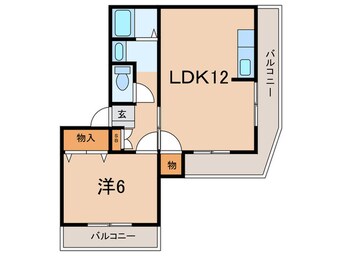 間取図 ミスタ－Ｋ北武庫之荘１１３