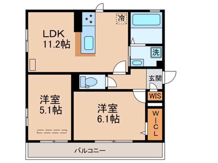 間取図 GRAMM桂北滝川C棟