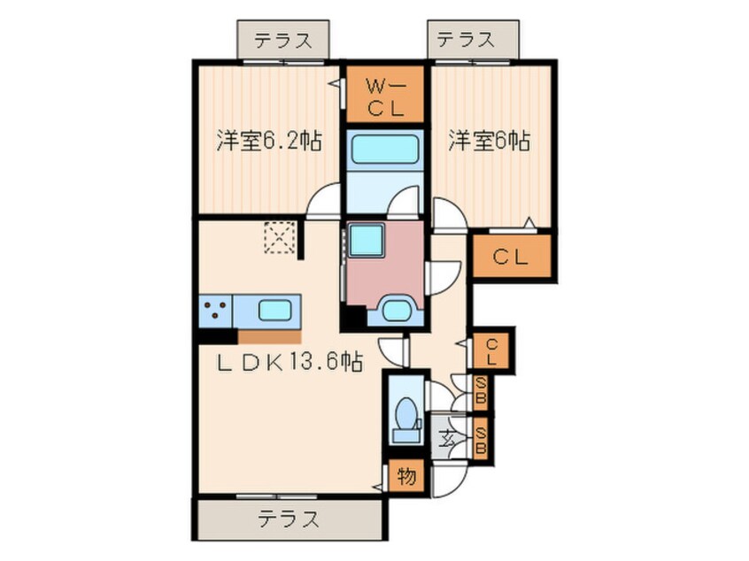 間取図 ヴェルデ桃山御陵