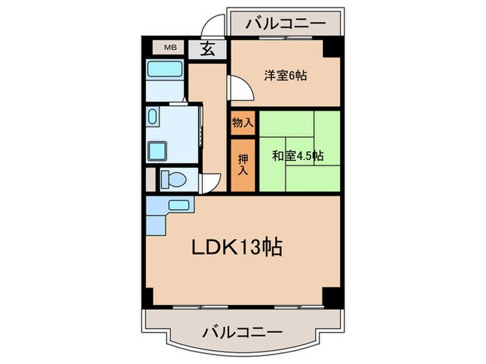 間取り図 ラ・フォーレ八尾