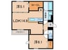 D-ROOM沢野南 2LDKの間取り