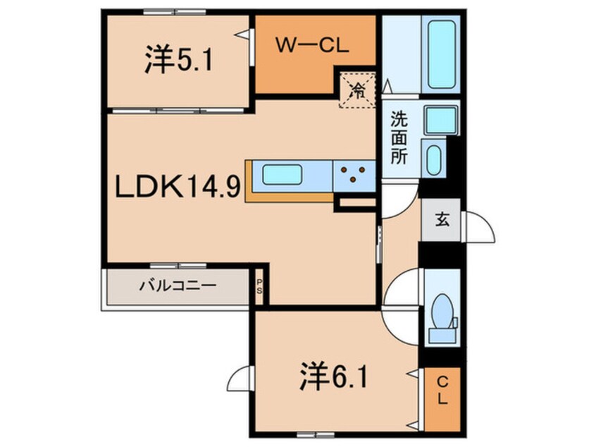 間取図 D-ROOM沢野南