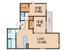 D-ROOM沢野南 2LDKの間取り