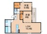 D-ROOM沢野南 2LDKの間取り